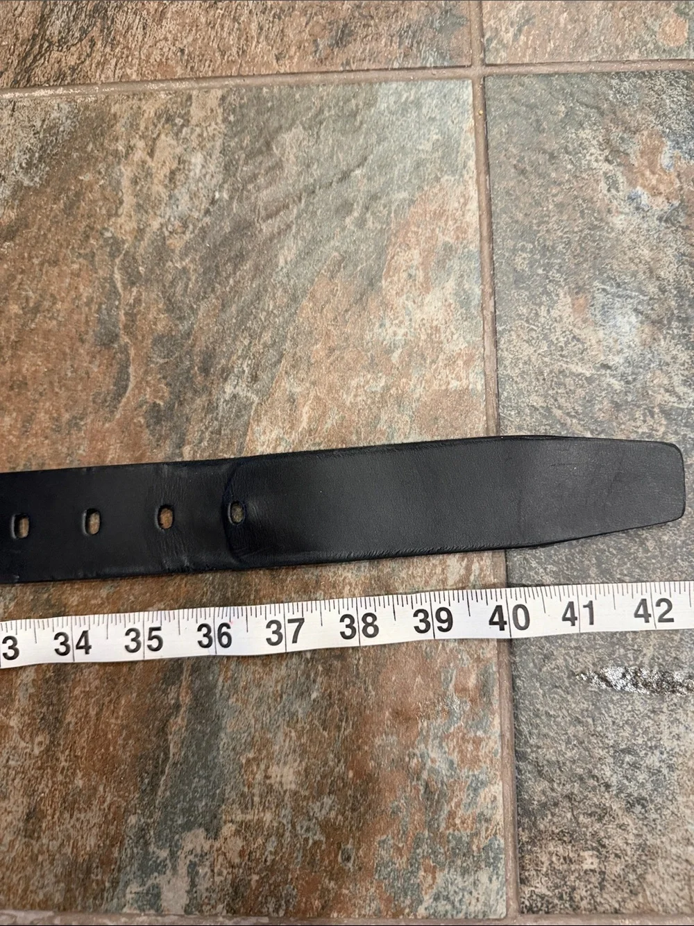 Silpada Black Leather Belt with Double Silver Ring Buckle